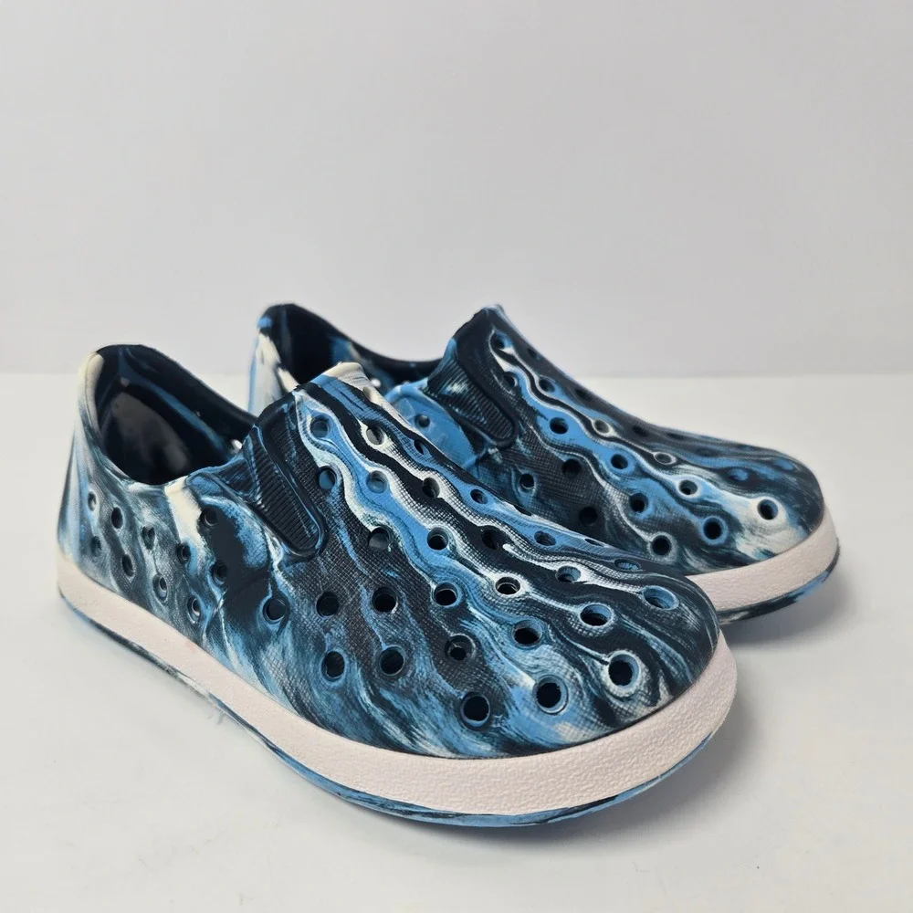 Cat & Jack Jefferson Shoes Kids 8 Blue Marble Slip On Water Sneakers Lightweight